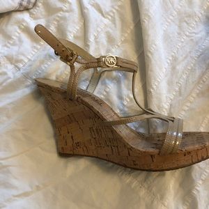 Michael Kors cork wedges.